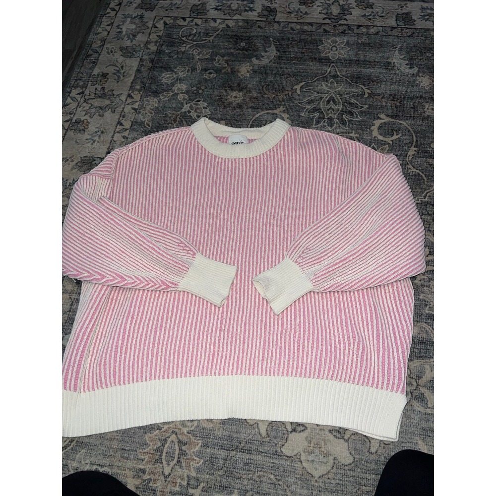 Aerie Pink Striped Sweater XL